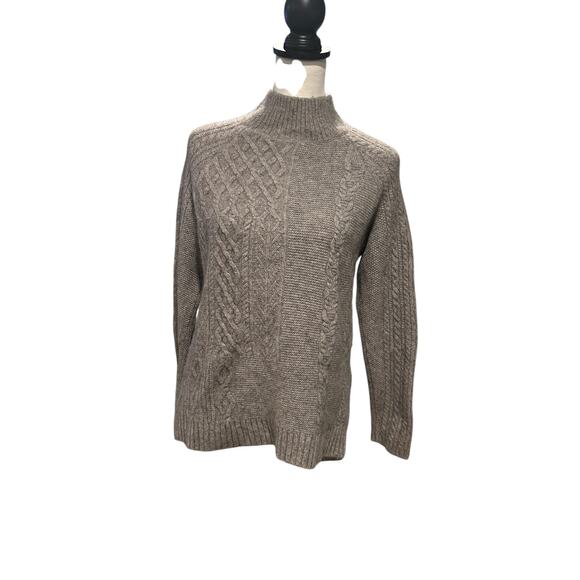 Magaschoni Cashmere Gray Mock Neck Sweater Medium - Picture 1 of 4